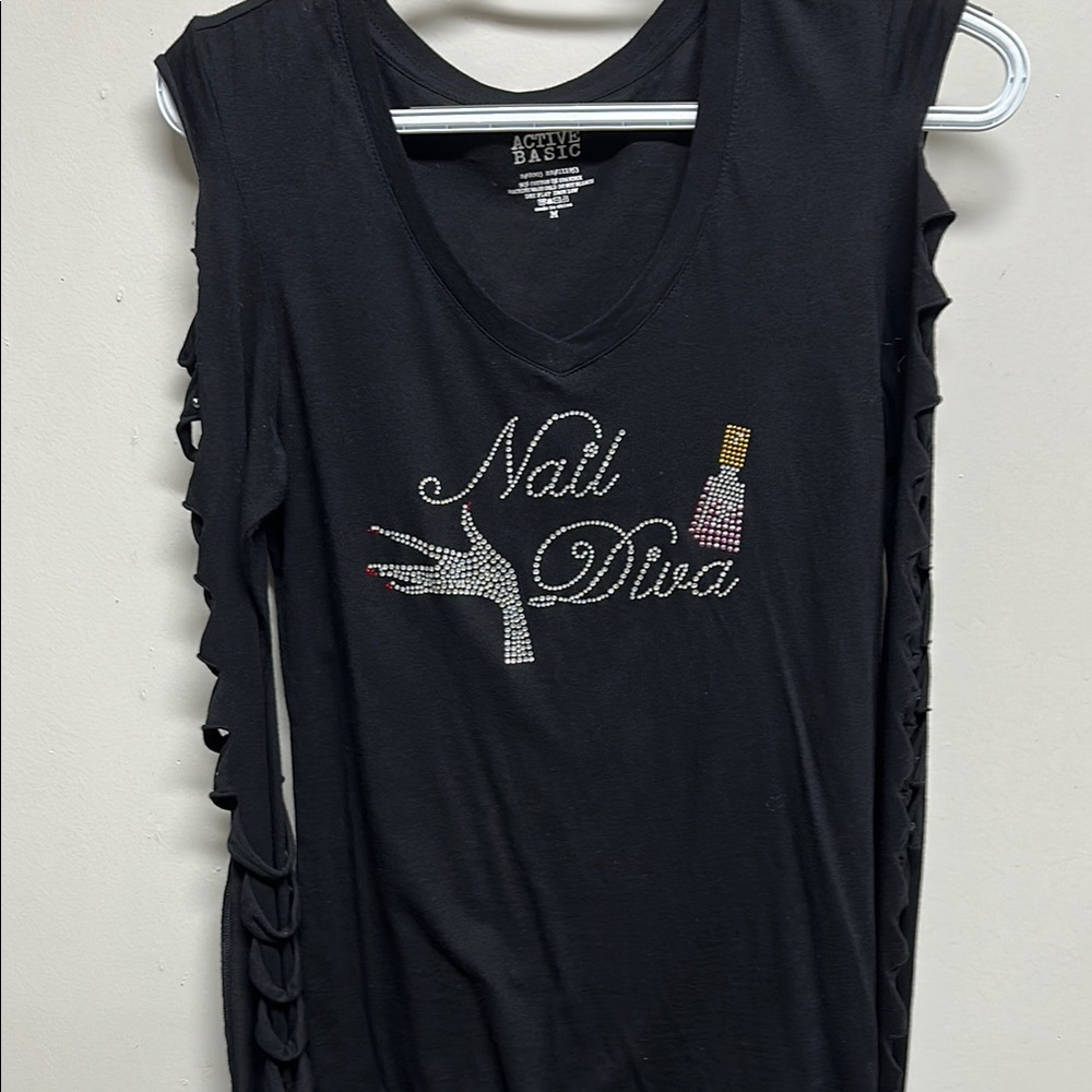Active Basic Gray Graphic Muscle Tee